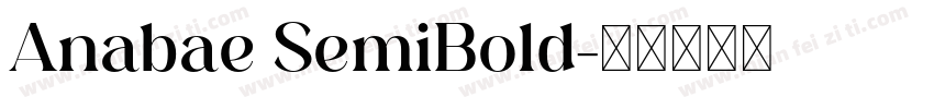 Anabae SemiBold字体转换